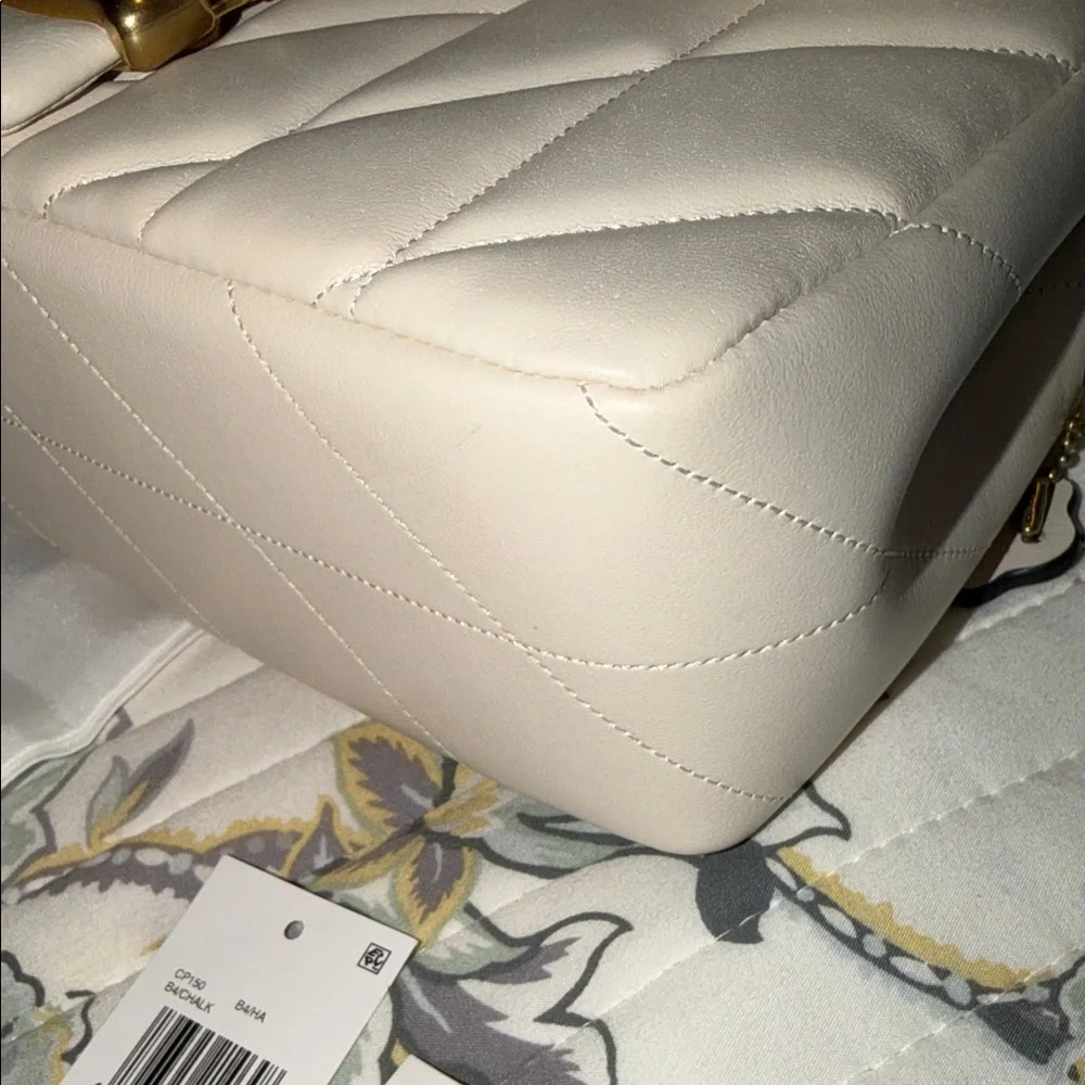 Coach Quilted Tabby 26 in Chalk with Brass hardware - Picture 7 of 14
